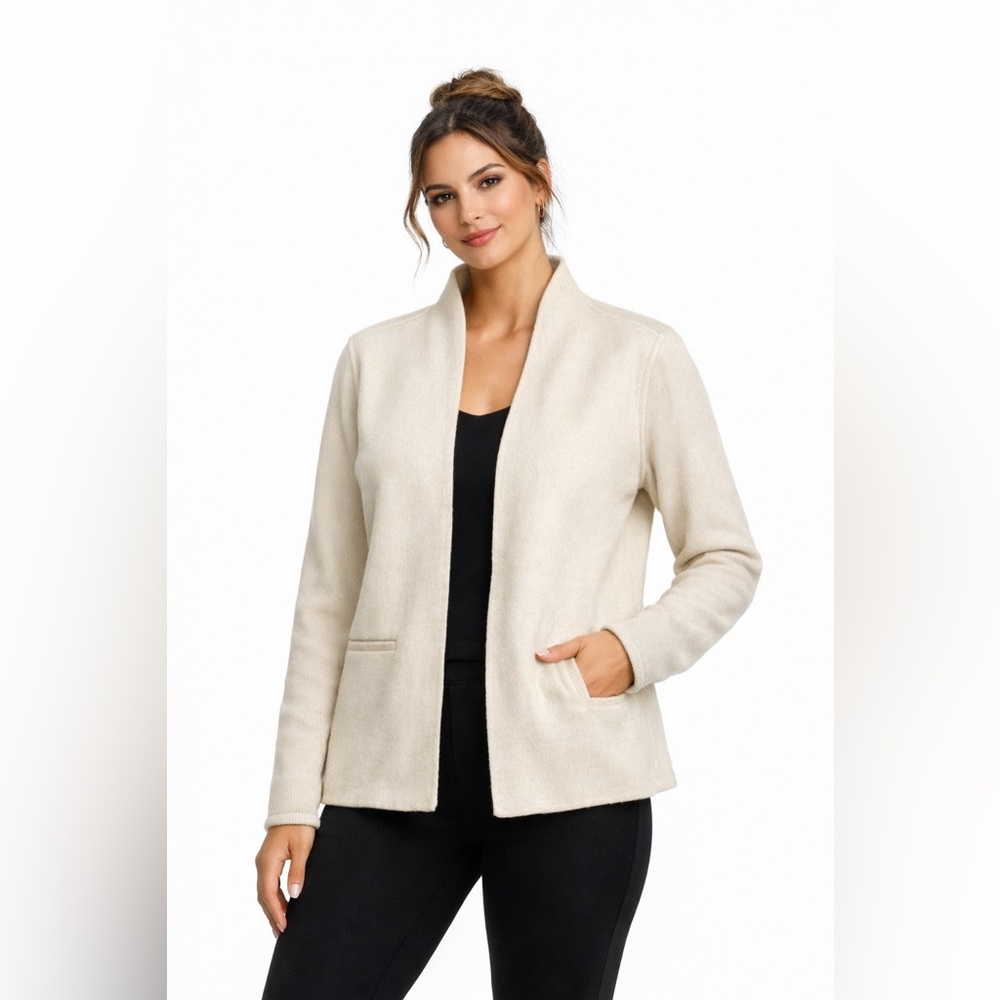 Nordstrom Collection Wool Blend  Cream Women's Blazer